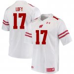 Men's Wisconsin Badgers NCAA #17 Max Lofy White Authentic Under Armour Stitched College Football Jersey ZN31V86YD